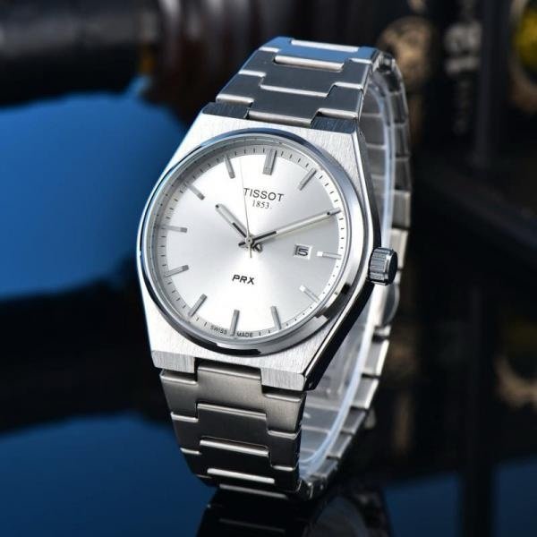 Tissot Prx Silver Plain White Dial Japanese Quartz Machine