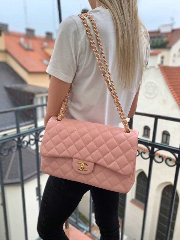 Chanel Classic Double Flap Shoulder 
 Bag With Box DustBag