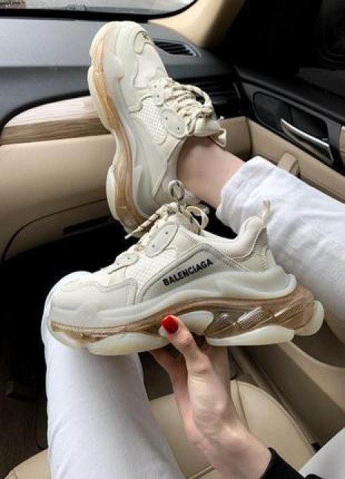Balenciaga triple s clear sole BEIGE for her
