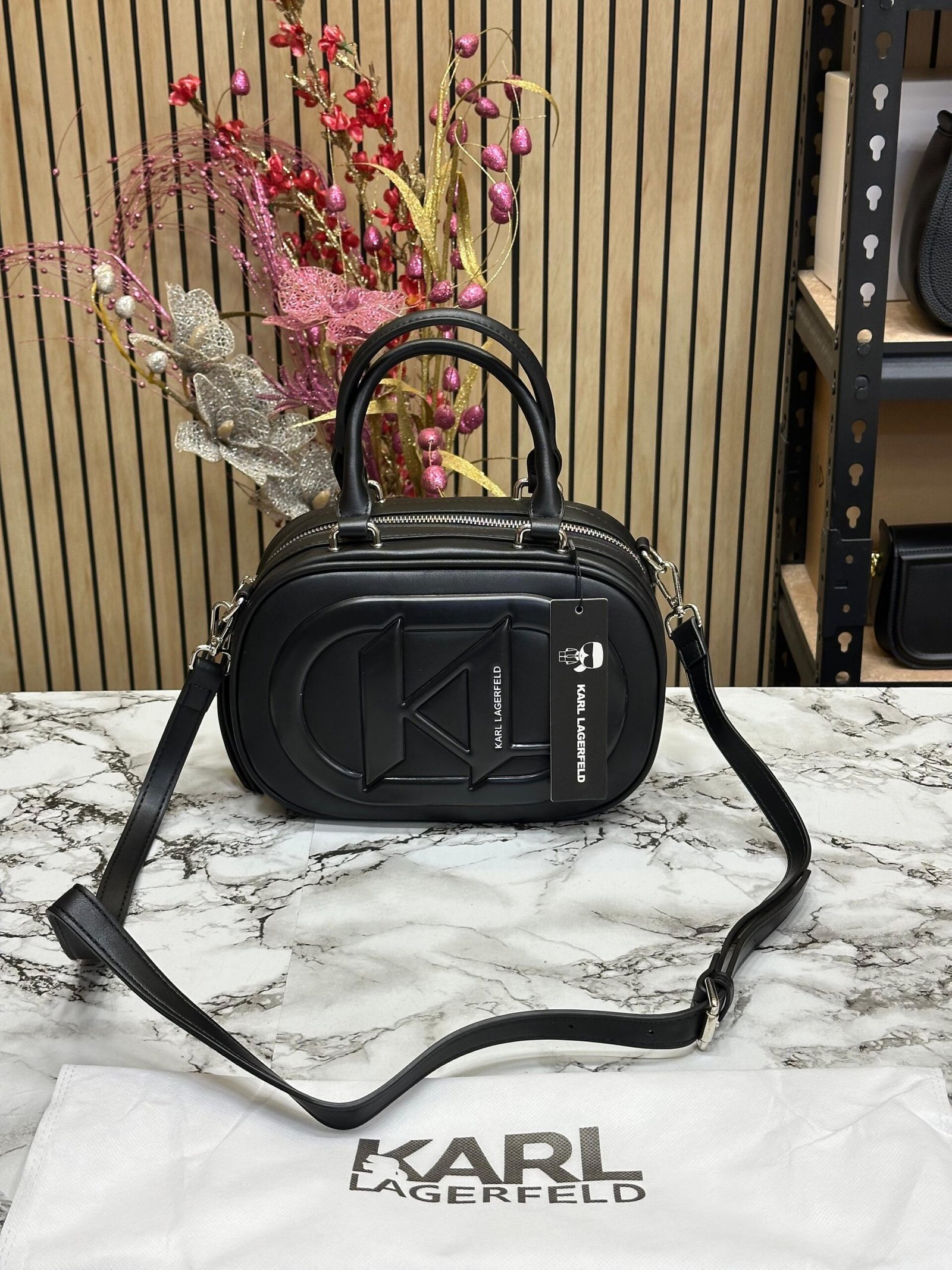KARL LAGERFELD KL LOGO CROSSBODY BAG