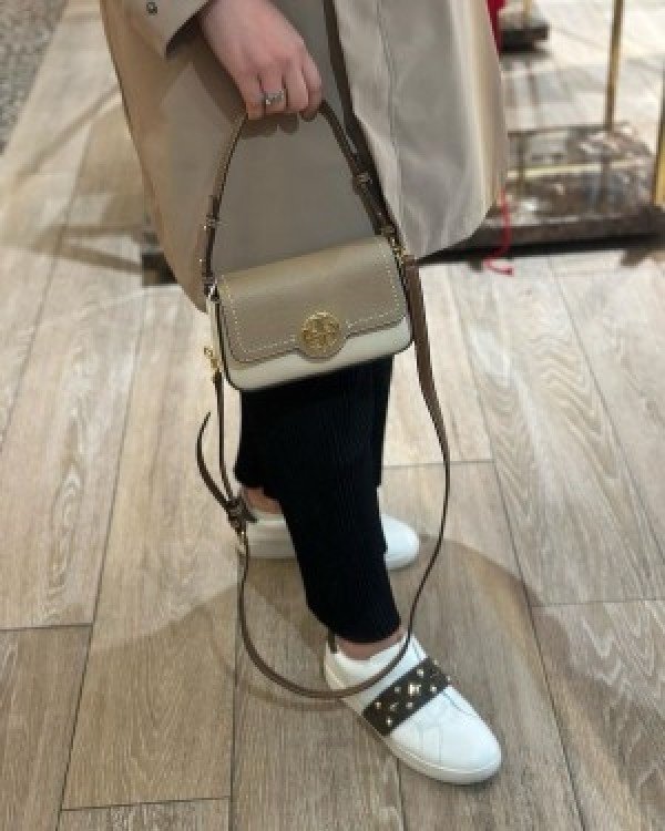 Tory Burch felix lychee print bag with box.