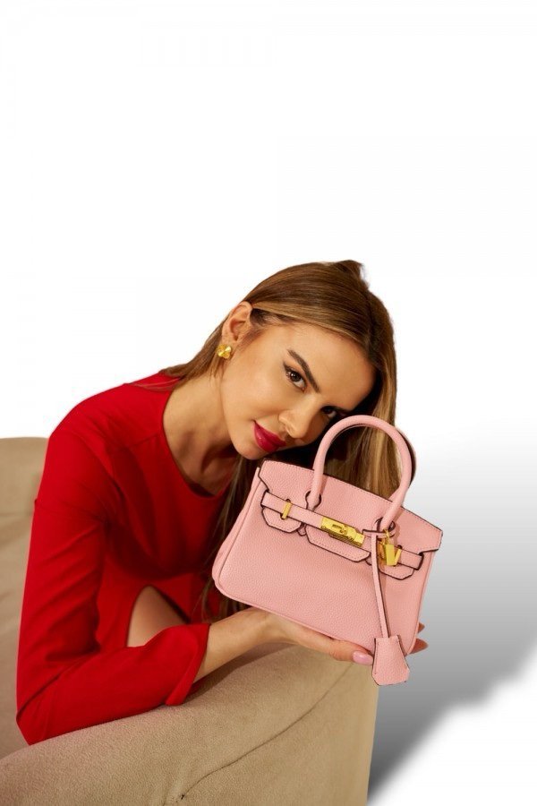 Hermes Powder Pink Togo Leather Rose Gold Hardware Birkin Bag With Dust Bag & OG Box (BK25 Powder Pink)