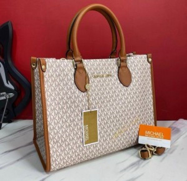 Michael Kors Handbag With Dust Bag And Sling (44572 Beige Brown)