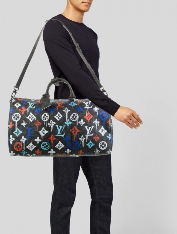 Louis Vuitton Keepall Bandoulire Duffle 50 LV Graffiti Multicolor With Dust Bag (2023_10)(LB)