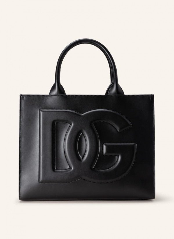 D&G LEATHER CALFSKIN NAPPA BLACK PREMUIM TOTE BAG