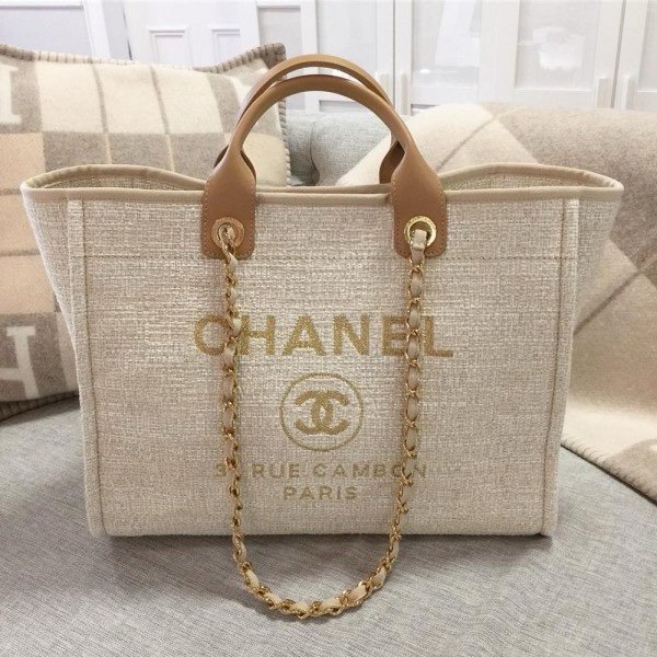 CHANEL PARIS GOLD TOTE BAG