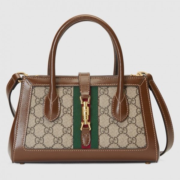 Gucci SMALL TOTE WITH PISTON CLOSURE with box 349(BR)