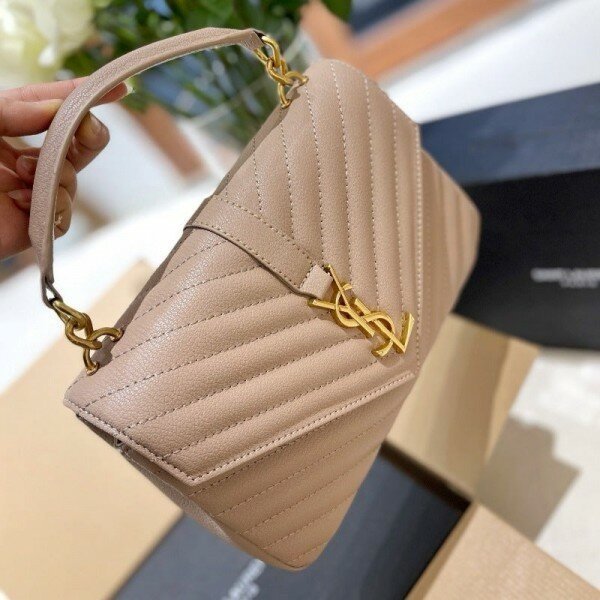 YSL Saint Laurent Womens Brown Envelope small Shoulder Bag with box 225(BR)