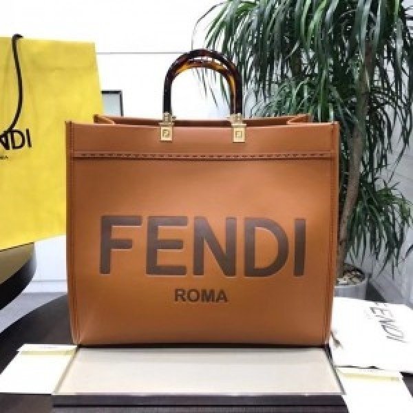 Fendi roma plain ladies trendy leather handbag with dust cover premium quality(BH)