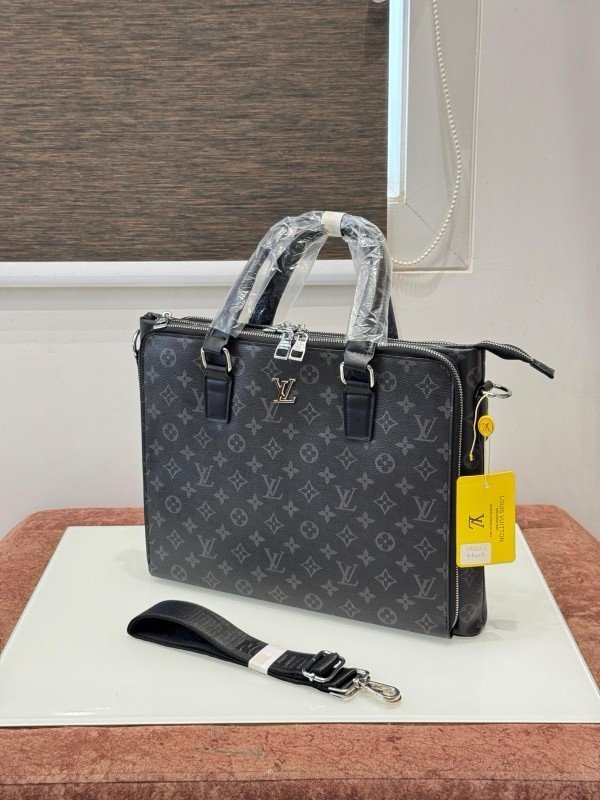 Louis Vuitton Monogram Laptop Bag Office Bag L93006-5 Black