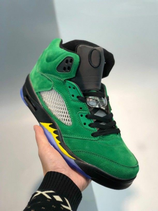 air jordan 5 se oregon ducks apple green