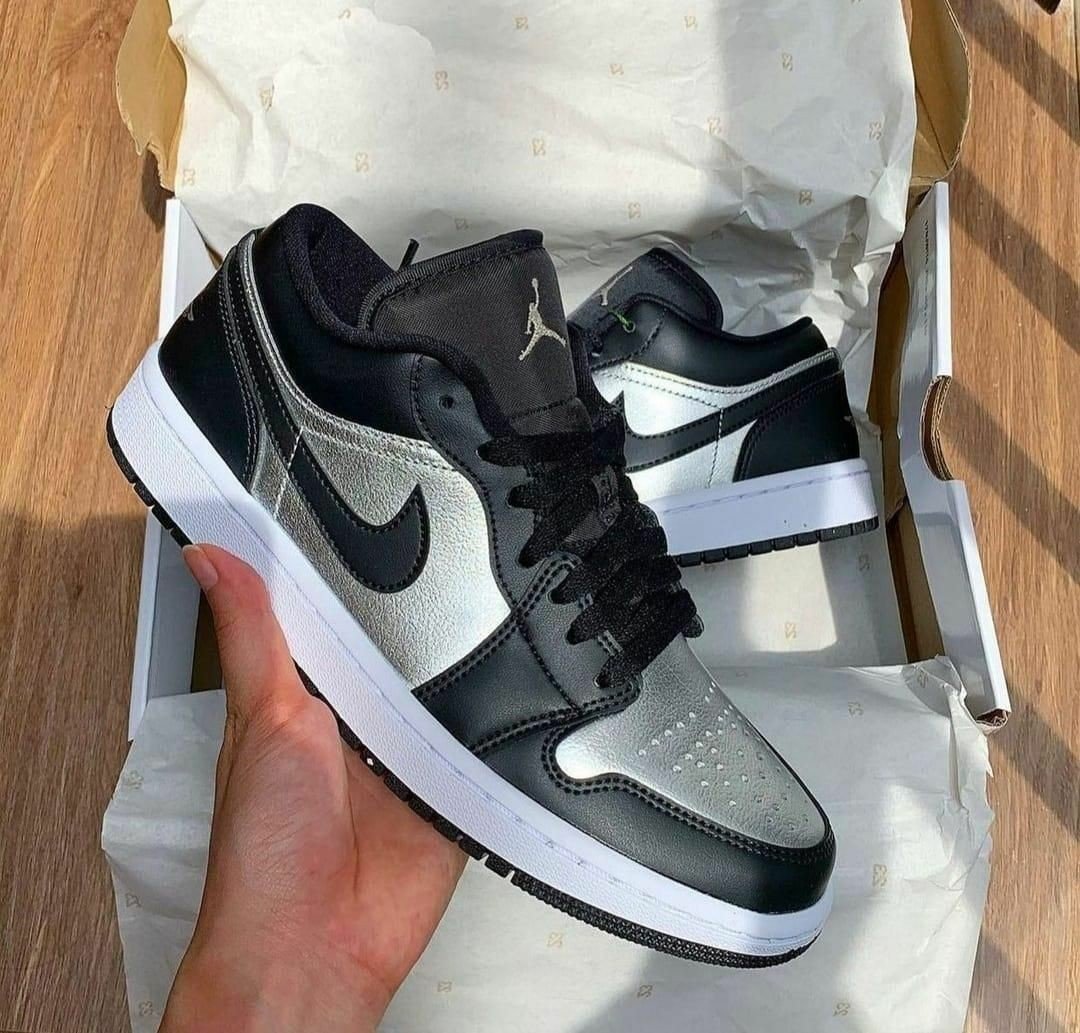 air jordan 1 low silver toe