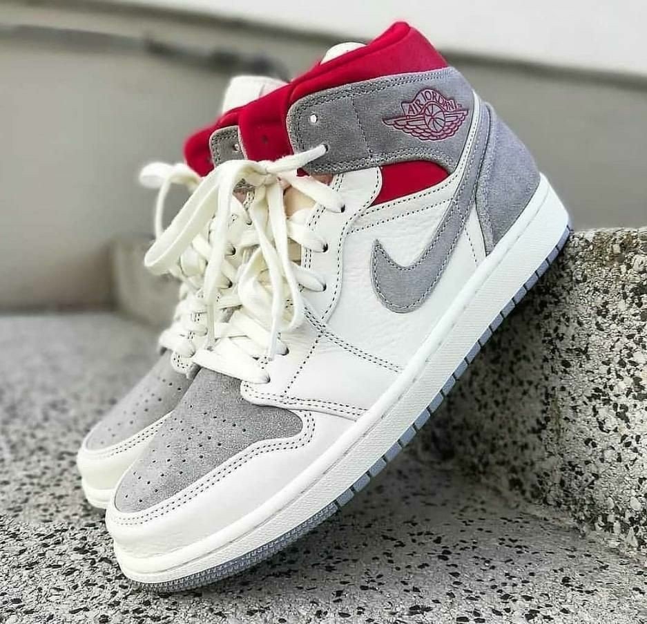 air jordan 1 mid 20th anniversary sail wolf grey