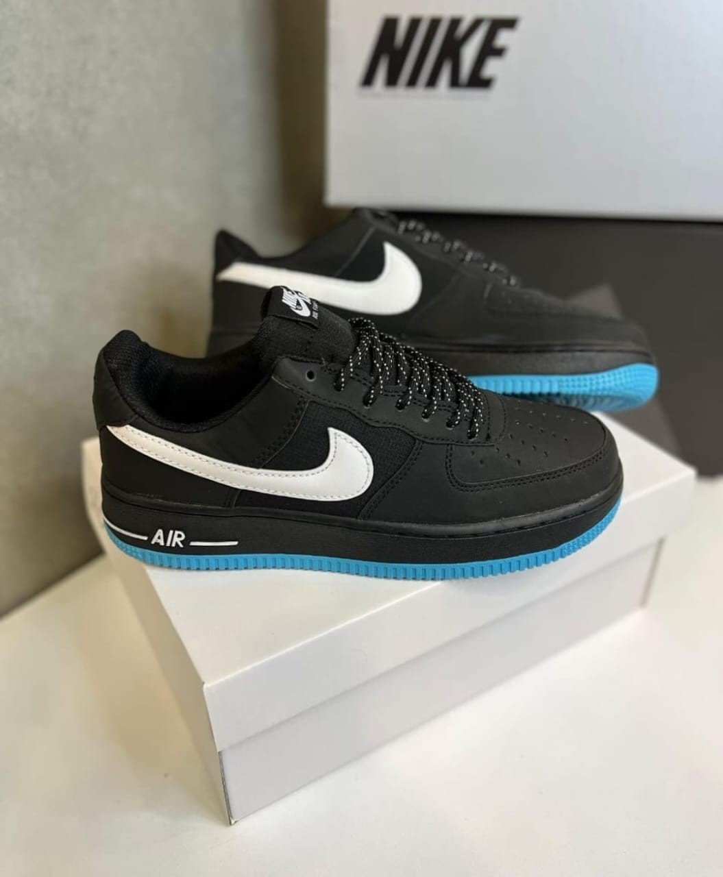 Airforcee 1 low Anthracite black Reflective swoosh fresh sale