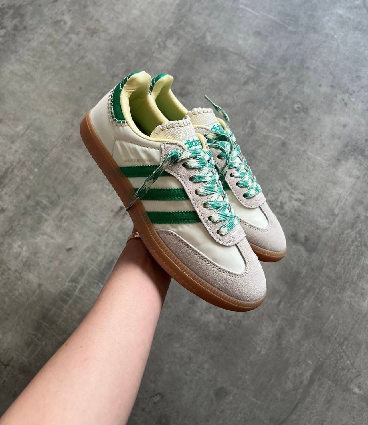 ADIDA.S SAMBA WALES BONNER CREAM GREEN