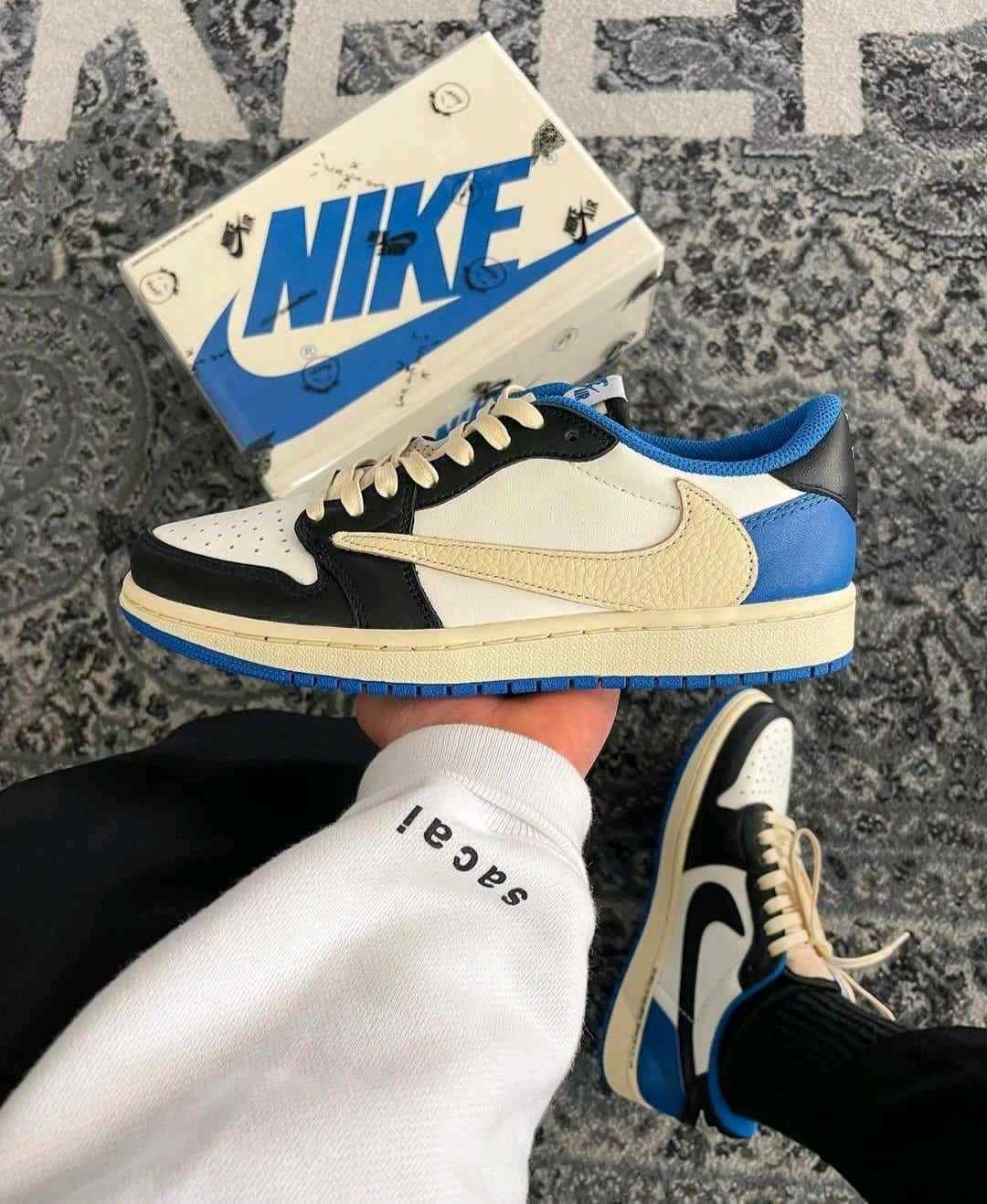 Jordan 1 Low Fragment X Travis Scott With Plastic Packing Semi UA 514