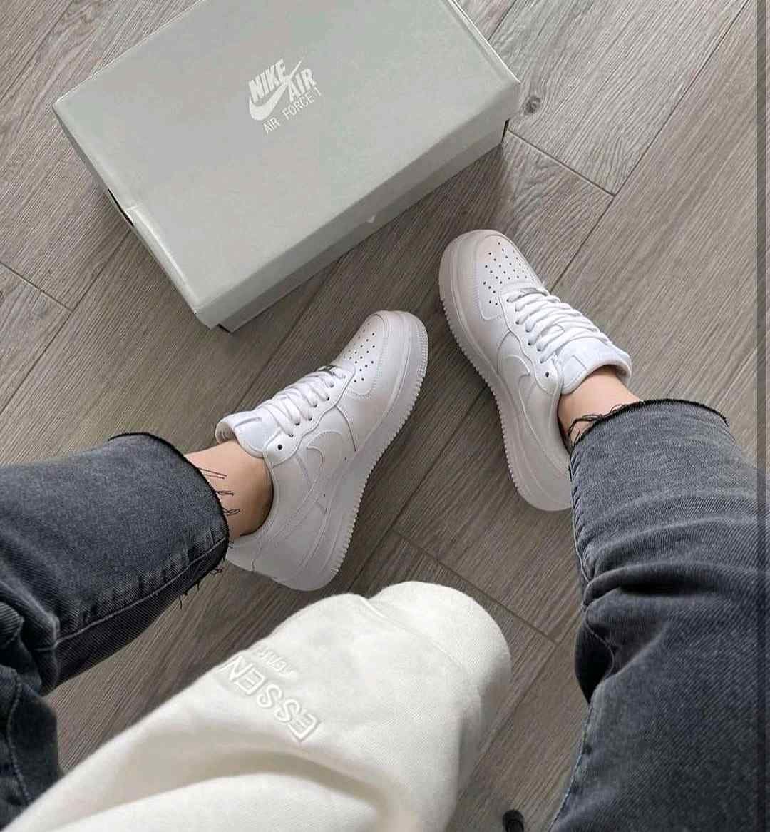 Nik.e airforce 1 white pure leather heavy quality (580