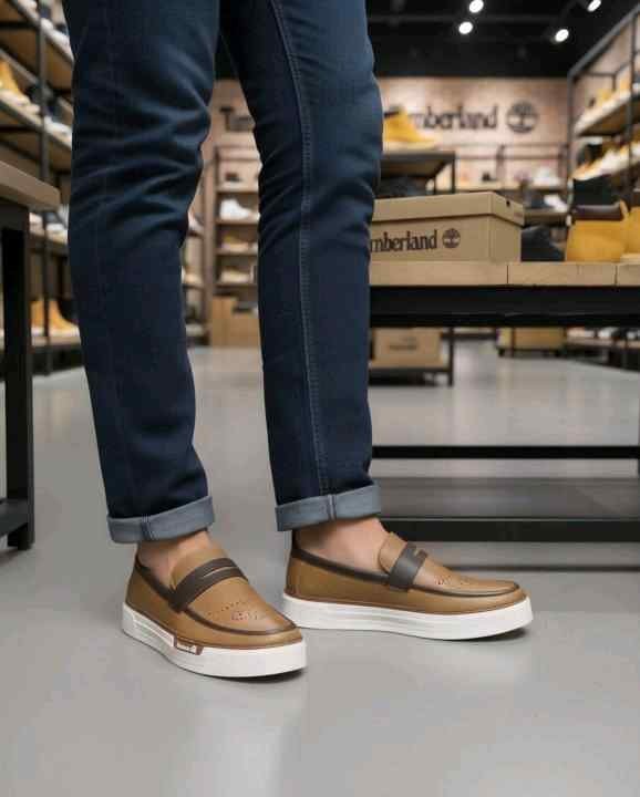 TIMBERLAND BROWN WHITE LOW LEATHER SNEAKER