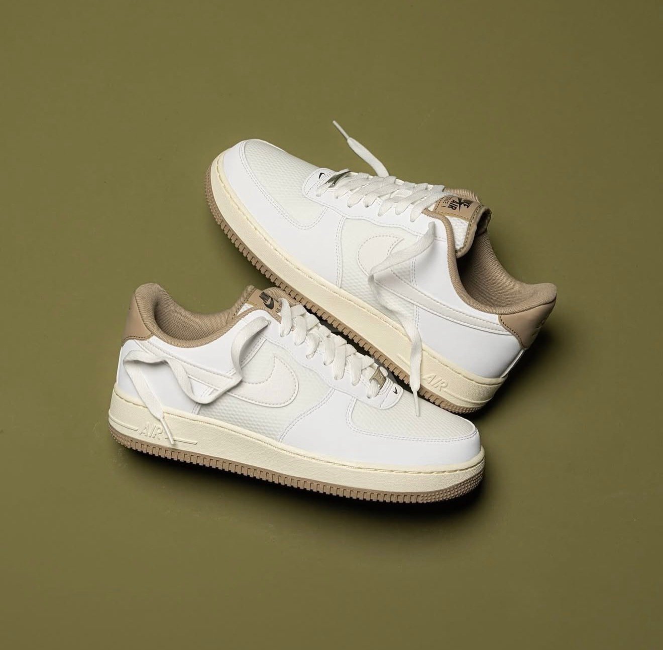 Nikee Air Force 1 Lv8 Summit White Khaki