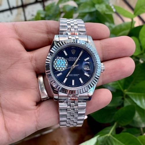 Rolex Date Just 41 Silver Blue ZR