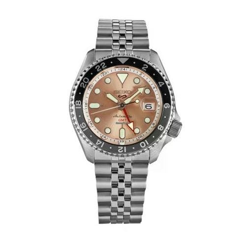 Seiko Sports 5 GMT Asia Limited Edition Salmon Dial