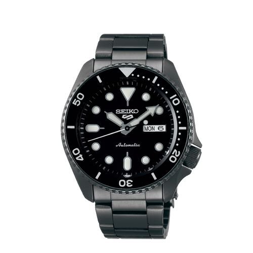 Seiko Sports 5 Full Black Metal Authentic Store Quality