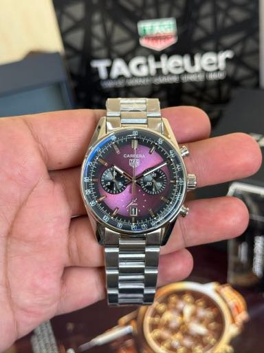 Tag Heuer Carrera Chronograph Purple Dial Metal