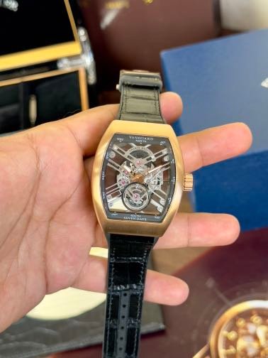 Franck Muller Skeleton Black Rose Gold Semi ETA