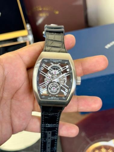 Franck Muller Skeleton Black Silver Semi ETA