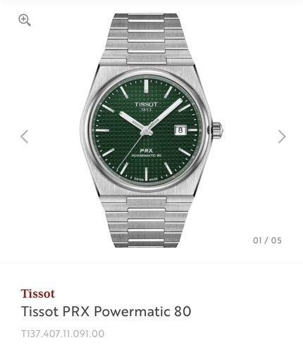 Tissot Prx Powermatic 80 Green 40mm Authentic Quality With OG Box