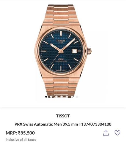 Tissot Prx Powermatic 80 Rose Gold Blue 40mm Authentic Quality With OG Box