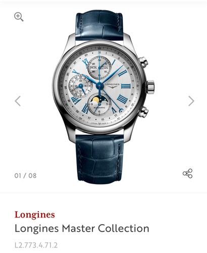 Longines Master Chrono Moonphase Authentic Store Quality With Extra Metal Strap With OG Box