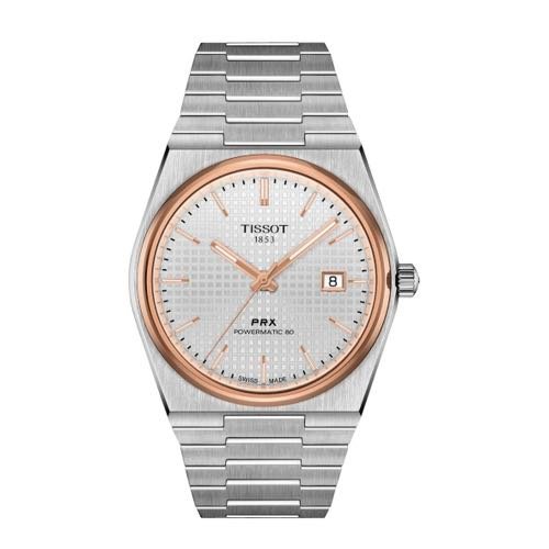 Tissot PRX Powermatic White Rose Gold Premium Automatic Sapphire Glass