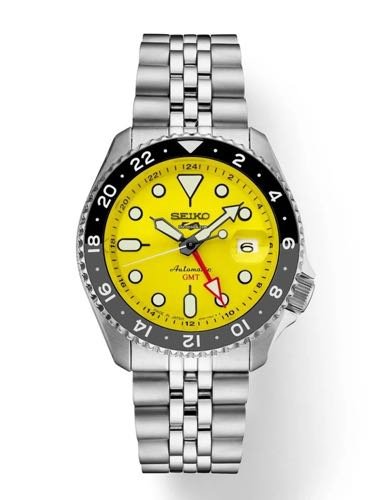Seiko Sports 5 GMT Yellow