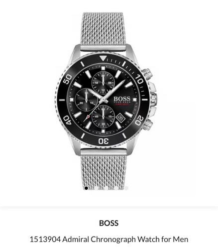 Hugo Boss Admiral Chronograph Silver Black Authentic Store Quality