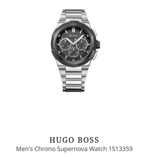 Hugo Boss Supernova Chronograph Silver Black Authentic Store Quality