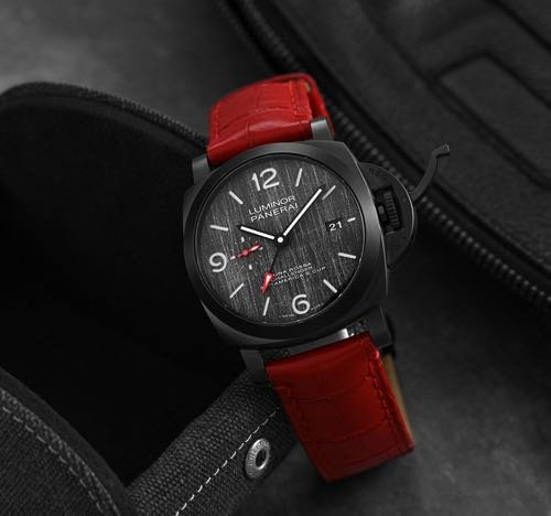 Luminor Panerai Luna Rosso GMT Red Leather