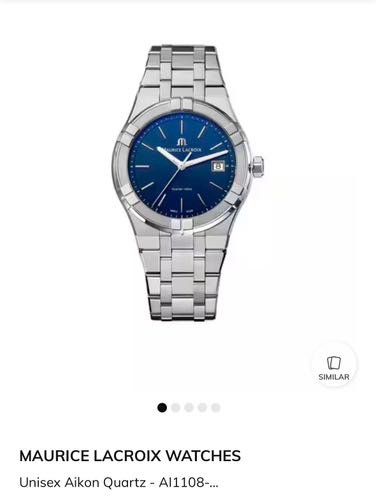 Maurice Lacroix Aikon Silver Blue AUTHENTIC Store Quality