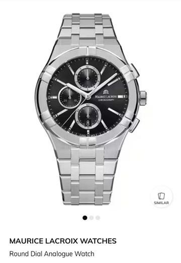 Maurice Lacroix Aikon Chronograph Silver Black Metal AUTHENTIC Store Quality