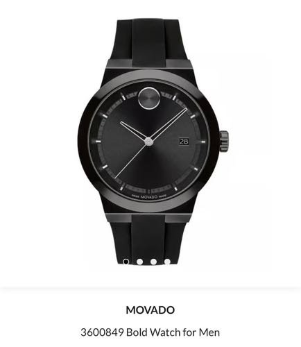 Movado Bold Fusion All Black Silicon Authentic Store Quality