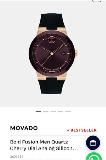 Movado Bold Fusion Black Rose Gold Burgundy Dial Silicon Authentic Store Quality