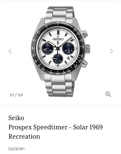 Seiko Prospex Speedtimer Solar Chronograph Recreation Authentic Store Quality