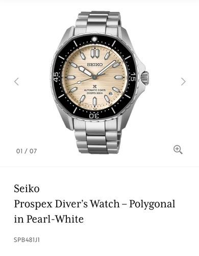 Seiko Prospex Diver Pearl white Authentic Store Quality