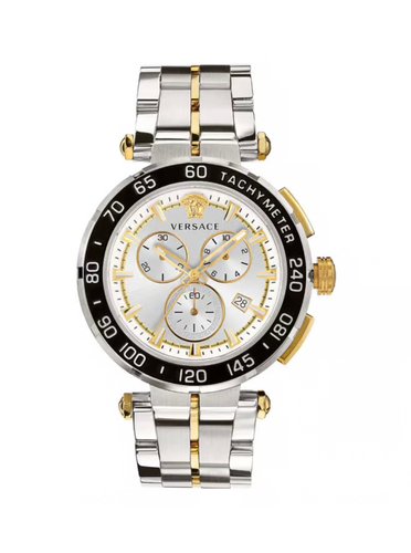Versace Greca Chronograph Silver Gold