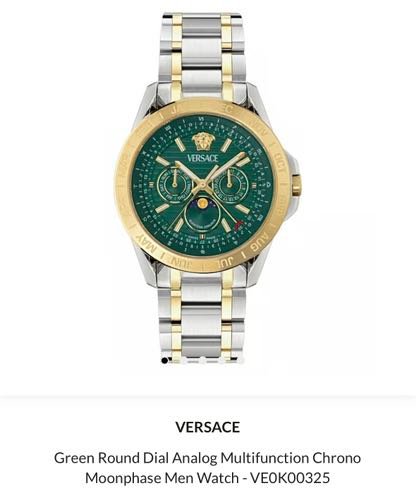 Versace Multifunctional Chrono Moonphase Authentic Store Quality